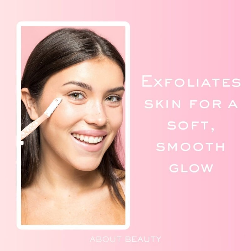 About Face Fuzz-Free Facial Razors for Shaving & Exfoliating - Includes 3 Beauty Groomers - For Face, Lips & Eyebrows - Image 3
