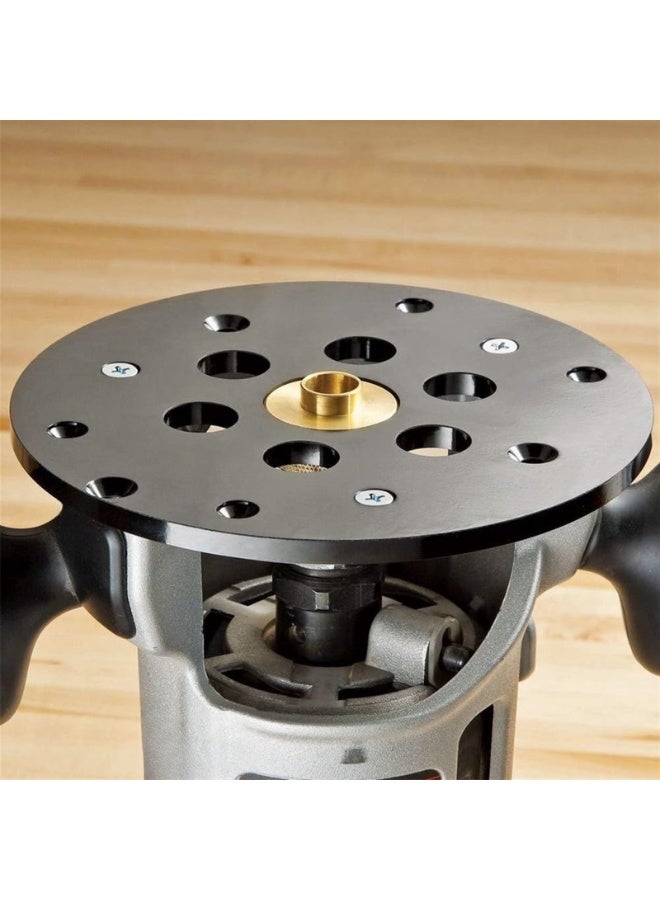 GGOOT DCT Brass Router Template Guides Bushing Set,11Pcs Brass Template Guide Kit With Lock Nuts Axle Sleeve,  Router Bases or Router Insert Plates - Image 4