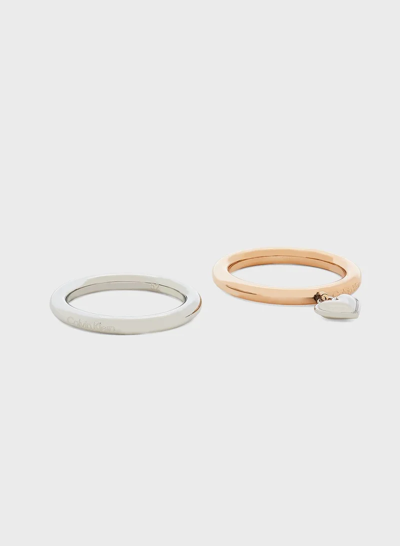 CALVIN KLEIN Stainless Steel & Ionic Rose Gold Plated Steel Ring