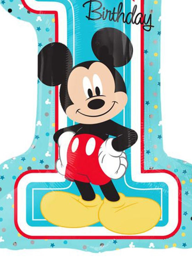 NIBEMINENT SuperShape Mickey 1st Birthday Balloon P38 71x48cm - Image 2
