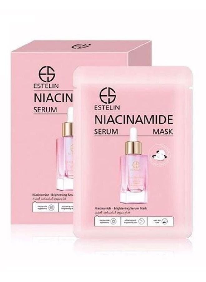 ESTELIN Niacinamide Brightening Serum Sheet Mask 10pcs 25ml - Image 1
