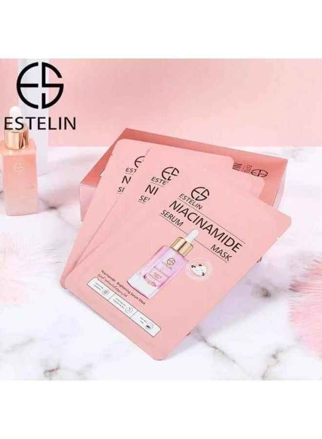 ESTELIN Niacinamide Brightening Serum Sheet Mask 10pcs 25ml - Image 2