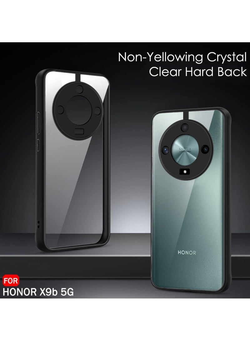 جراب حماية من الصدمات لهاتف Honor X9B مصنوع من مادة TPU السيليكونية فائقة المتانة والآمنة للغاية مع كاميرا مثالية باللون الأسود - Image 2