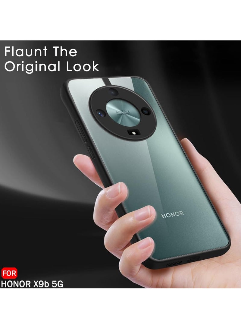جراب حماية من الصدمات لهاتف Honor X9B مصنوع من مادة TPU السيليكونية فائقة المتانة والآمنة للغاية مع كاميرا مثالية باللون الأسود - Image 5