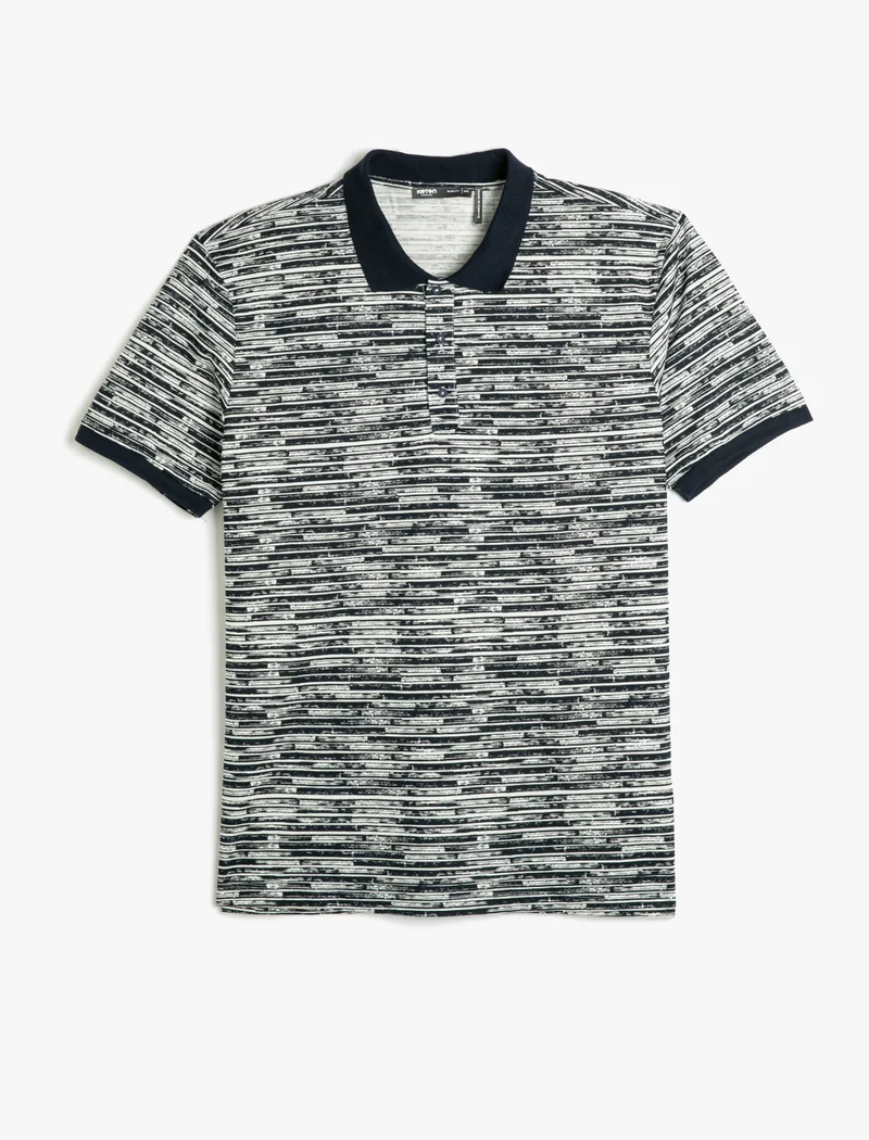 كوتون Koton | Patterned Short Sleeves Polo T-Shirt