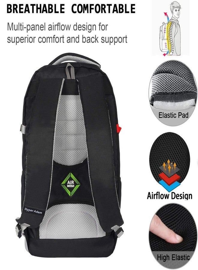 Hyper Adam Success 35 L Polyester Wild Casual Anti-Theft Backpack with 3 Large Compartment (Black) - Image 5