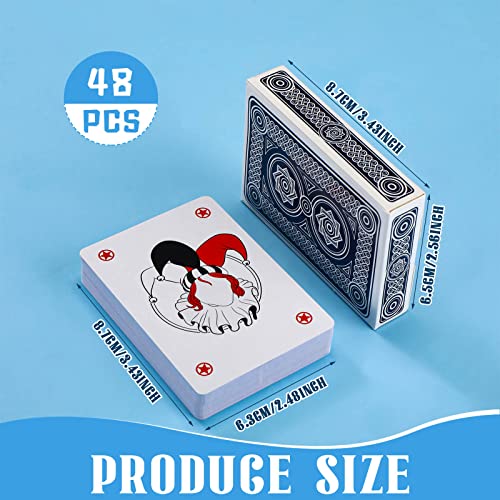 Zubebe 24 Pcs Playing Cards, Deck of Cards Bulk in Poker Size, Standard Playing Poker Decks for Kids Adults Activities Party Supplies Canasta Games (Hexagram Style) - Image 2