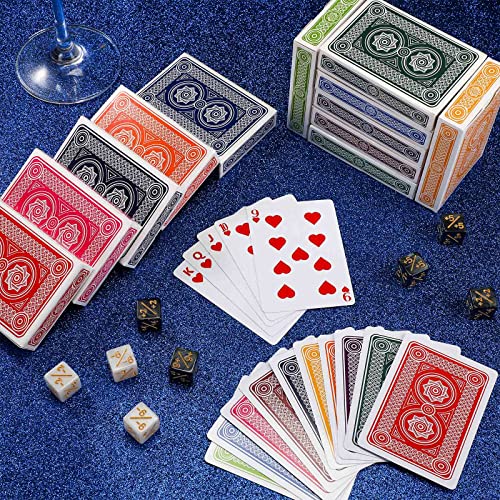 Zubebe 24 Pcs Playing Cards, Deck of Cards Bulk in Poker Size, Standard Playing Poker Decks for Kids Adults Activities Party Supplies Canasta Games (Hexagram Style) - Image 4