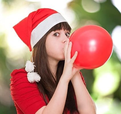 GIRLYZ ATTIRE 100 PCS Merry Christmas Balloons Red and Green Balloons Balloons for Christmas Themed Party Decorations - Image 2