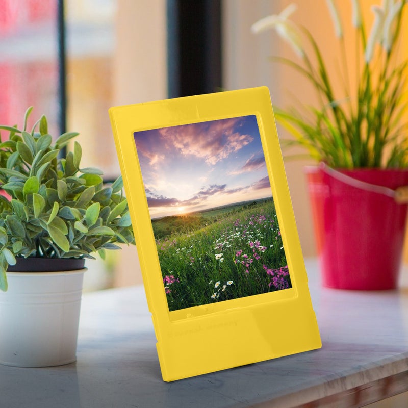1PCS Mini Desk Photo Frame Photos Picture Holder for Fujifilm Instax Polaroid (Yellow) - Image 3