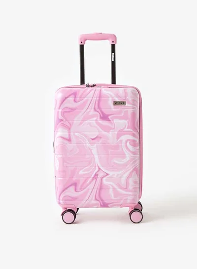 Wave Textured Hardcase Luggage Trolley Bag with Retractable Handle