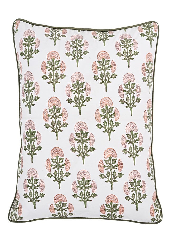 Ridhi Modern Farmhouse Pillow Covers Decorative Cotton Throw Pillow Covers Set of 2 Taupe Cushion Covers with Piping for Couch Sofa Bed Living Room Spring Home Decor 18x18 - Image 5