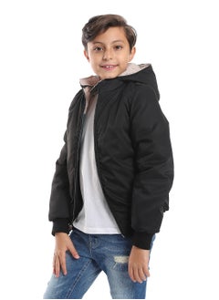 Andora Boys Double Face Waterproof  Black Bomber Jacket_Black  - Image 4