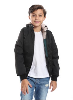Andora Boys Double Face Waterproof  Black Bomber Jacket_Black  - Image 5