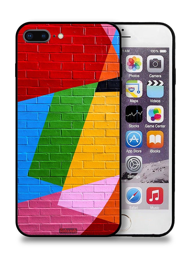 Tolwak Apple iPhone 8 Plus Protective Case Colorful Wall Painting - Image 1