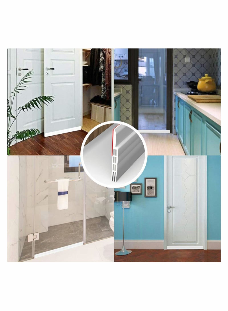 Excefore Door Seal Strip Door Draft Stopper, 2 Pack Under Door Draft Blocker Insulator, Door Sweep Weather Stripping Noise Stopper Strong Adhesive 37inch Length  - Image 3