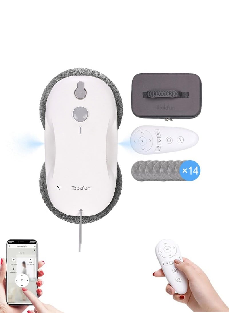 Tookfun TookFun CW-2 Window cleaning robot, automatic water spray and path planning, for windows, crystals, tiles, bathroom - Image 1