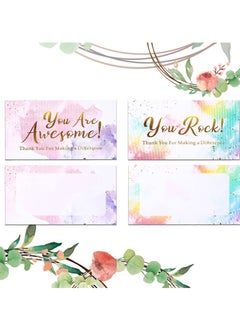 Y&D Thank You Cards, You'Re Awesome Colorful Note Cards Recognition Postcards Children'S Reward Incentive Small Suitable for Volunteers Nurses Doctors Teachers Students Etc. (200 Cards)  - Image 3
