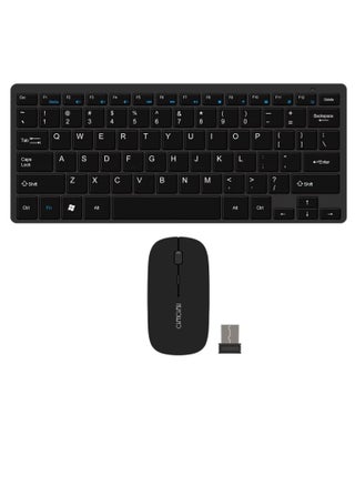2.4Ghz Wireless Keyboard & Mouse Combo, Ultra Thin Portable Keyboard with USB Receiver Compatible with Computer, Office Laptop, Desktop, PC, Mac, And For Windows XP/Vista/7/8/10, OS/Android - Black - pzsku/ZAEB53EBB8F413E322B80Z/45/_/1708443047/74c60fb0-9498-4486-9cd2-e4c9cbe89c0f