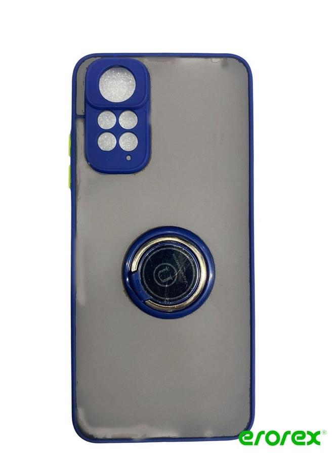 erorex Protective Case Cover For Redmi Note 11 With Magnetic Ring Holder Blue - Image 1