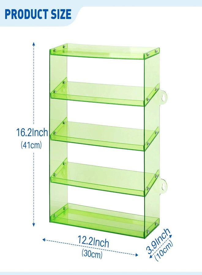 KISLANE Assembly Monster Trucks Display Case Holding for 20 Monster Trucks Acrylic Storage Case 5 Tiers Monster Trucks Organizer with Tilted Design, Display Case for Toy Trucks (Green) - Image 4