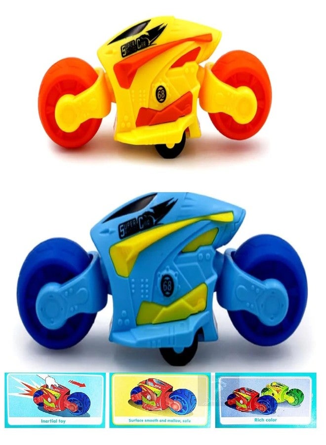 Mallexo Non-Electric Mini Bike Hand Driven Toys for Kids Stunt Racing Realistic Monster Vehicle Bikes Two Wheeler Racer Bike Toy for Girls and Boys Best Birthday Return Gifts for Children(2PC) - Image 3