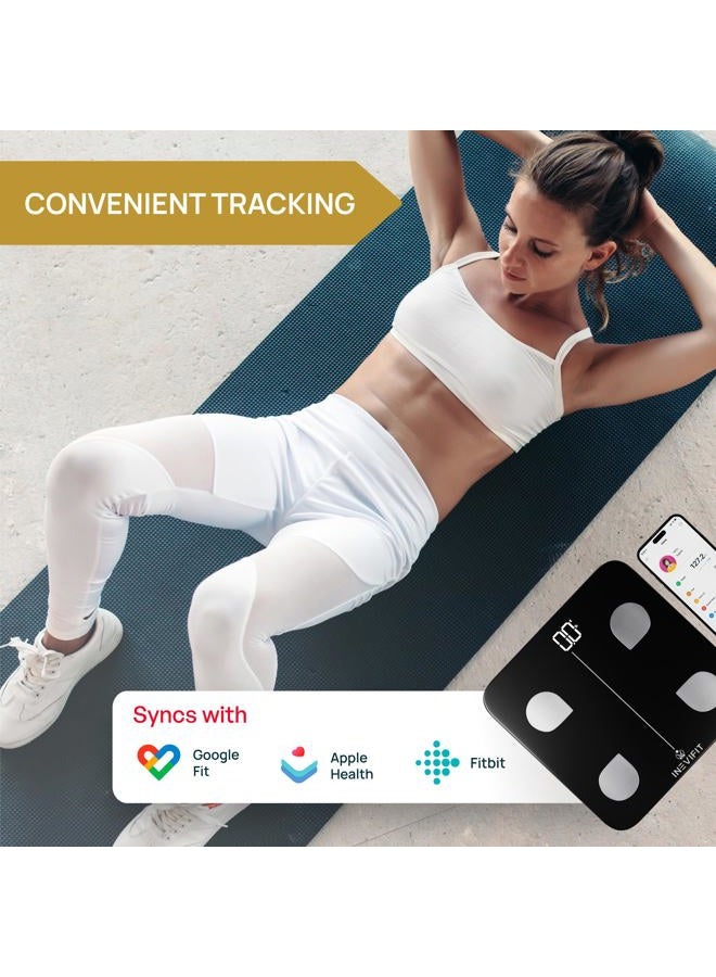 INEVIFIT Smart Body Fat Scale, BMI Highly Accurate Bluetooth Digital Bathroom Body Composition Analyzer. Measures Body Fat, Water, Muscle, Bone Mass & More for Unlimited Users - Image 3