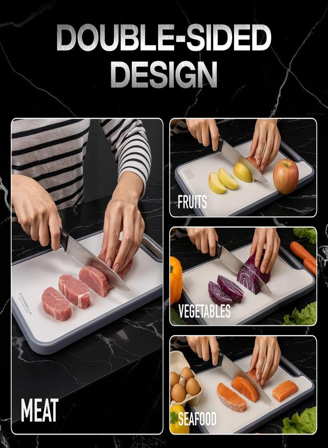 Strabella 100% Pure Titanium Cutting Board - Double Sided Titanium Cutting Boards For Kitchen - Dishwasher Safe Large Cutting Board for Cutting Meats, Fruits, Vegetables - Image 3