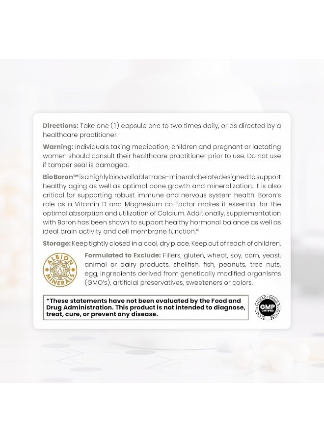 Pure Therapro Rx Bio Boron (Bororganic Glycine) 5mg Per Capsule / 180 Veg Caps - Image 3