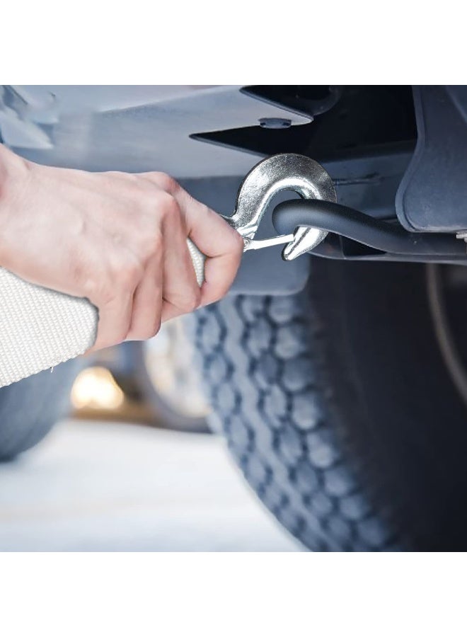 3XR 5M Heavy Duty Tow Strap with Forged Steel Hooks 7500kg Capacity Towing Rope for Car, SUV, Jeep, Truck Premium Nylon Webbing for Vehicle Recovery, Off-Road Pulling, Emergency Breakdown Assistance High Strength Pulling Rope - Image 5