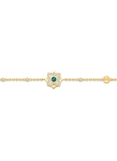 CERRUTI 1881 Ottavia Gold Plated Floral Mother of Pearl, Malachite and Crystal Bracelet for Women  - Image 2