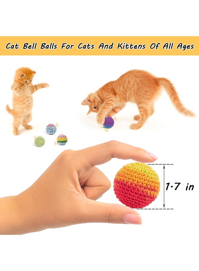 ريترو شاو كرات ألعاب القطط من ريترو شاو، لعبة كرة قطط من خيوط الصوف مع جرس بالداخل، ألعاب قطط للقطط المنزلية، ألعاب مضغ تفاعلية للقطط الصغيرة، عبوة من 6 قطع - Image 5