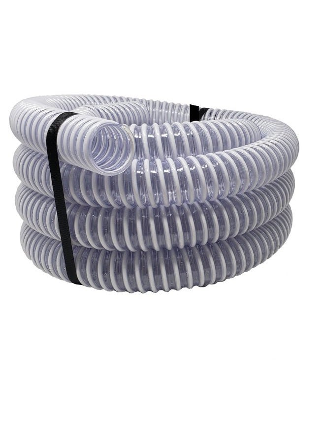 Sealproof 1.5" Pool Filter Pump Connection Hose for Above Ground Pools, 20 FT x 1-1/2 Inch Premium Quality Kinkproof PVC, Made in USA | Cut to Desired Length, Includes 4 Hose Clamps - Image 1