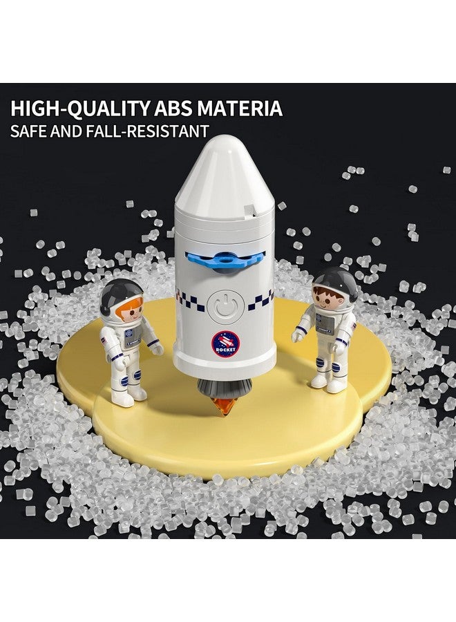 TEMI Space Rocket Spacecraft Toy for 3 4 5 6 7 8 9 Years Old Kids - 5-in-1 Airplane Educational Aerospace Set with 2 Astronauts, Projection Lamp, Outer Space Toy Gifts for Boys Girls 3+ - Image 4