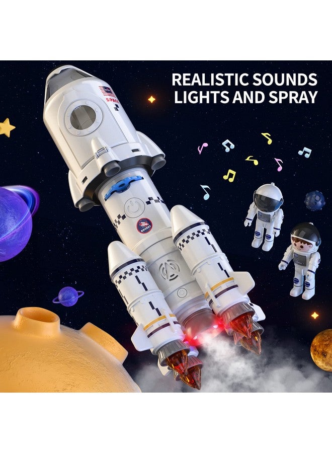 TEMI Space Rocket Spacecraft Toy for 3 4 5 6 7 8 9 Years Old Kids - 5-in-1 Airplane Educational Aerospace Set with 2 Astronauts, Projection Lamp, Outer Space Toy Gifts for Boys Girls 3+ - Image 5