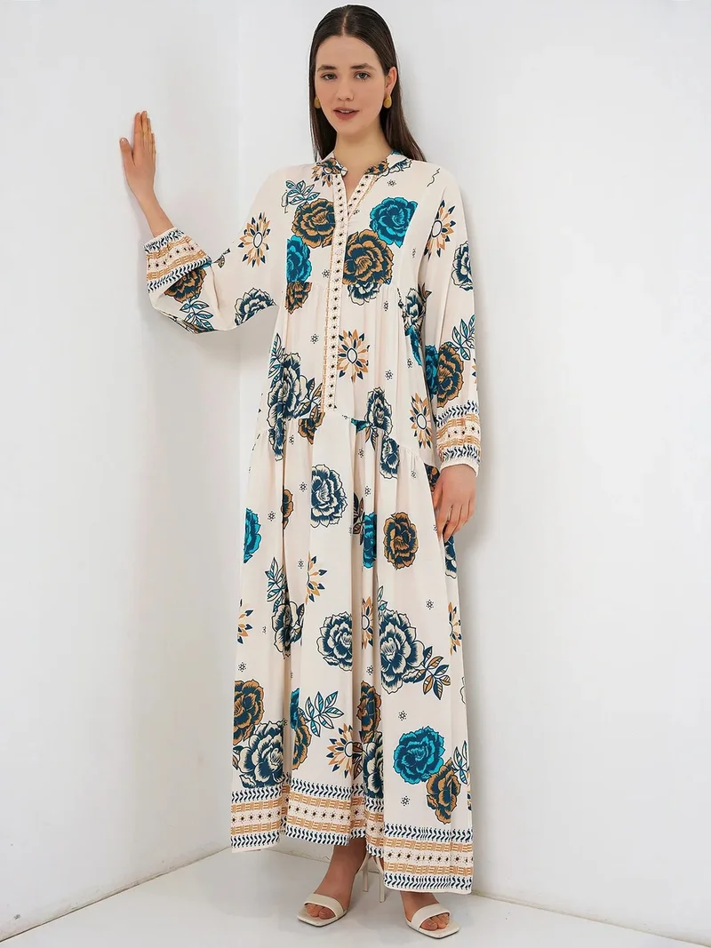 بيغ دارت BDART Patterned V-Neck Maxi Dress