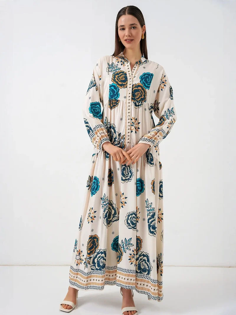 بيغ دارت BDART Patterned V-Neck Maxi Dress