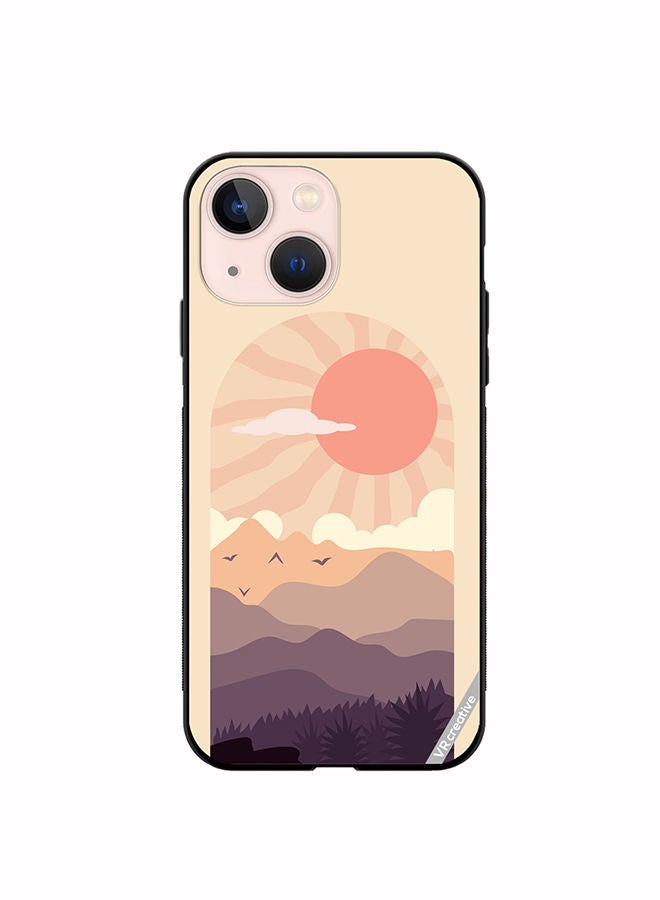 VR CREATIVE Protective Case Cover For Apple iPhone 13 mini Abstract Landscape Design Multicolour - Image 1