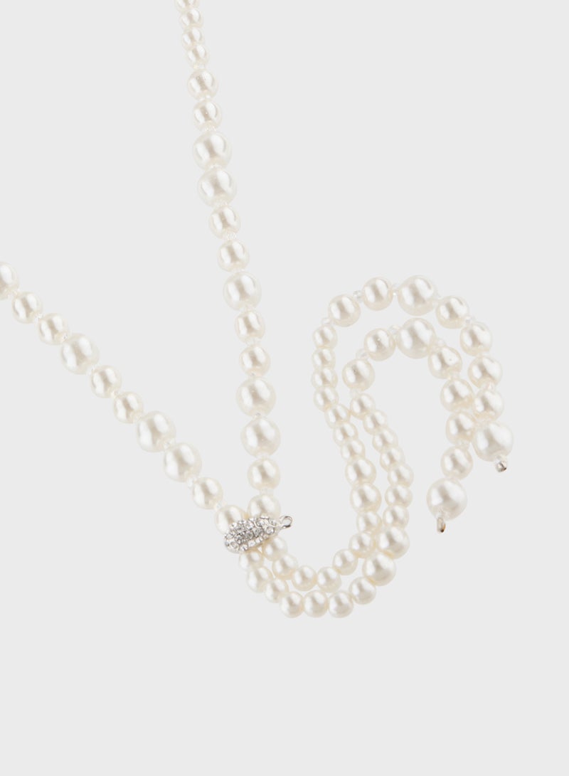 Khizana Pearl Lariat Necklace - Image 2
