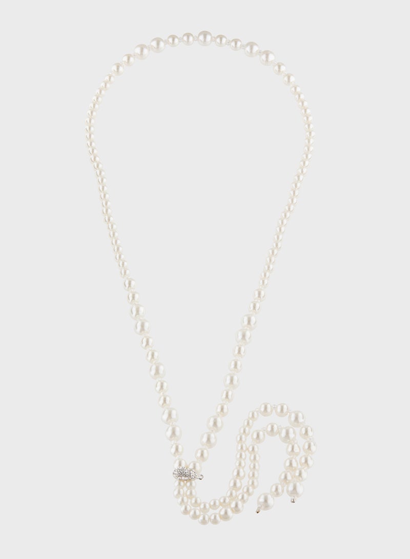 Khizana Pearl Lariat Necklace - Image 1