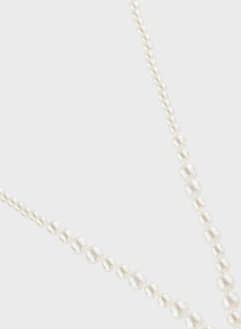 Khizana Pearl Lariat Necklace