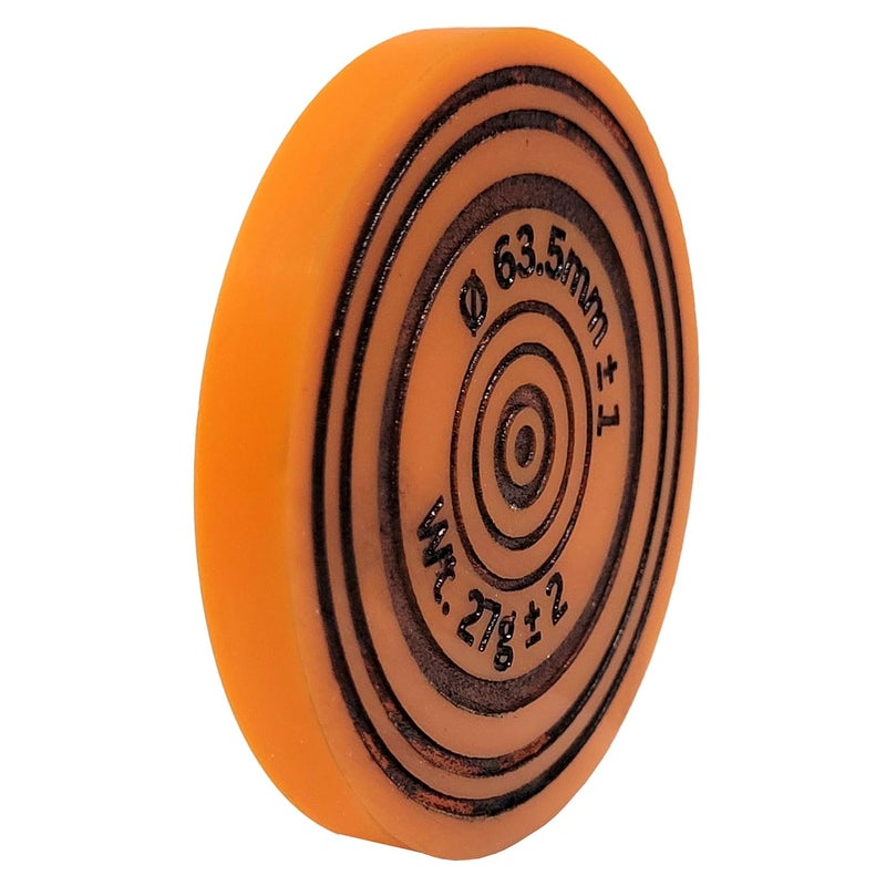 NHD Jumbo Carrom Striker J505 ? 63.5mm (2.5 Inch) | Extra Large Size | Smooth Bottom & Engraved Top | Premium Polycarbonate | Perfect for Big Size Carrom Board Striker Lovers (Orange) - Image 3