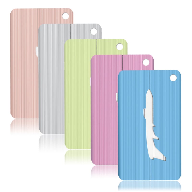 10 PCS Fashion Airplane Pattern Luggage Check Aluminum Travel Luggage Baggage Handbag ( , Green, , Grey and ) - Image 1