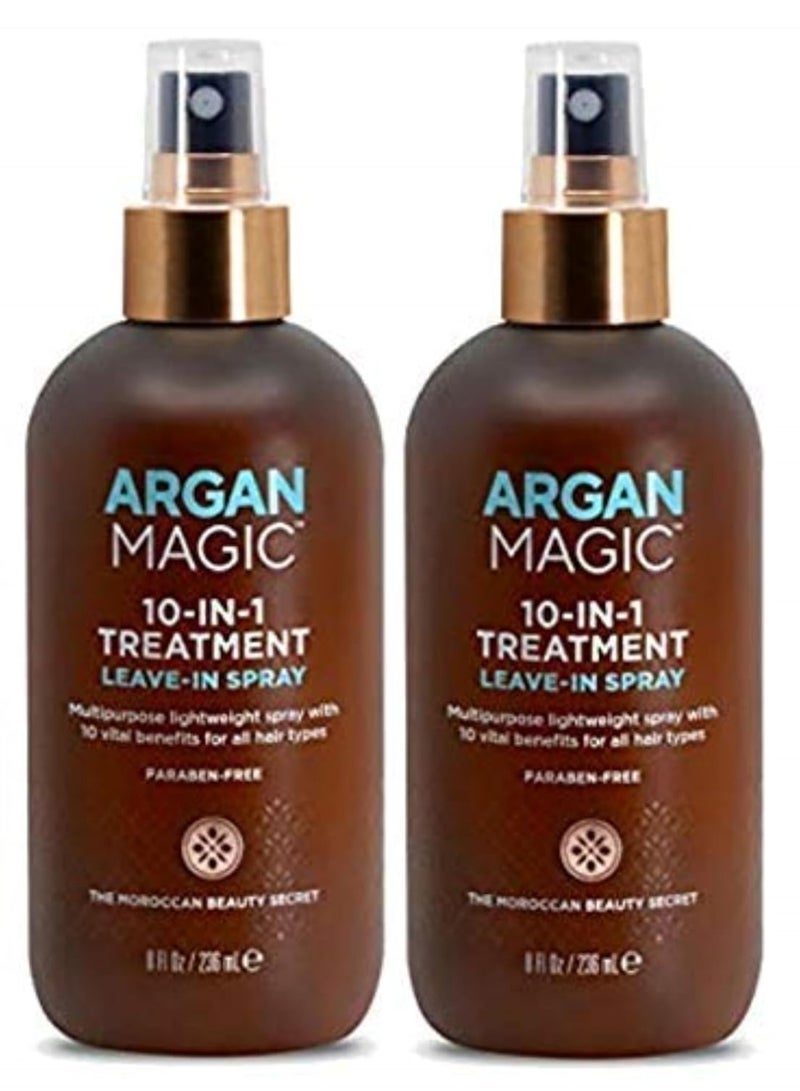 ARGAN MAGIC Argan Magic Hair Treatment & Stylizing Spray, 10 in 1, Made in USA, Paraben Free, Cruelty Free - 8 oz (2 Pack)  - Image 1