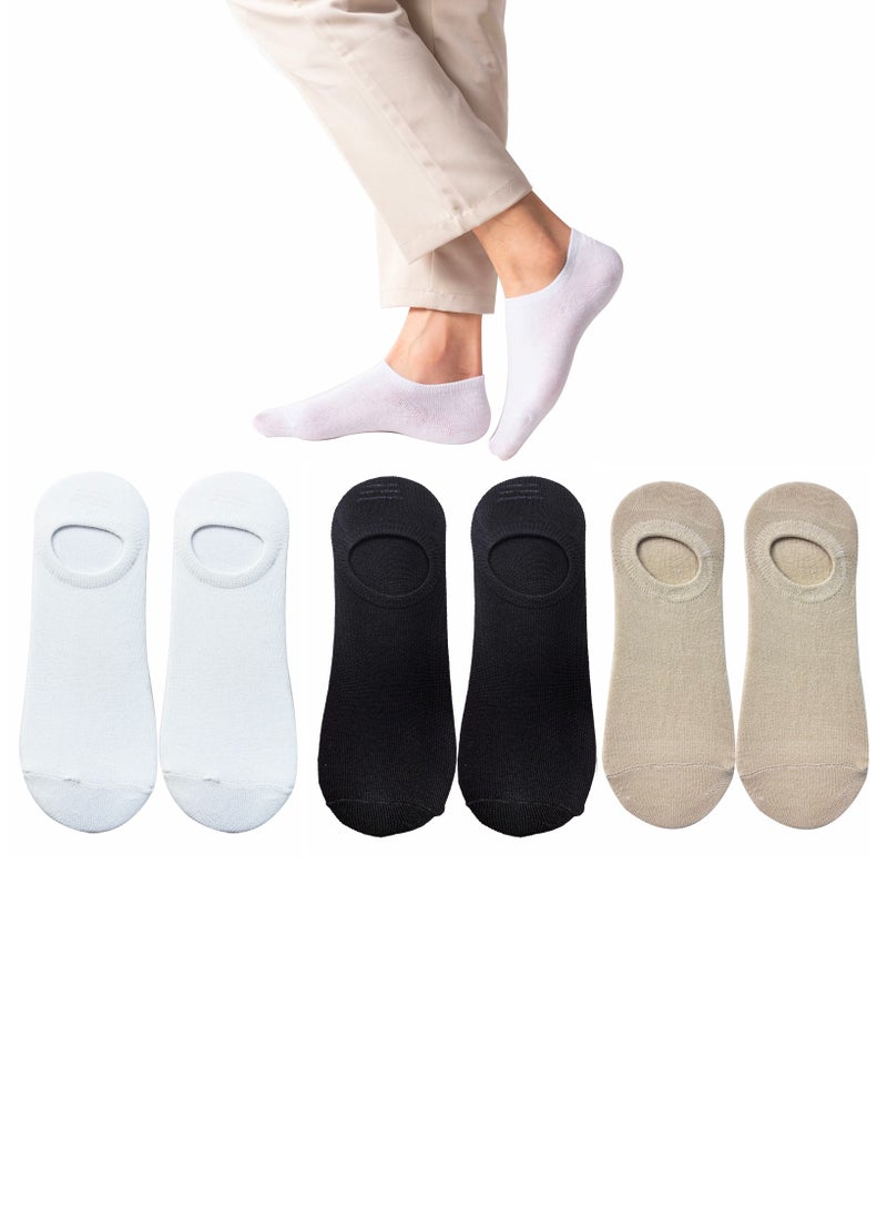 6Pairs Unisex No Show Socks Low Cut Invisible Summer Non-Slip Liner Socks  - Image 1