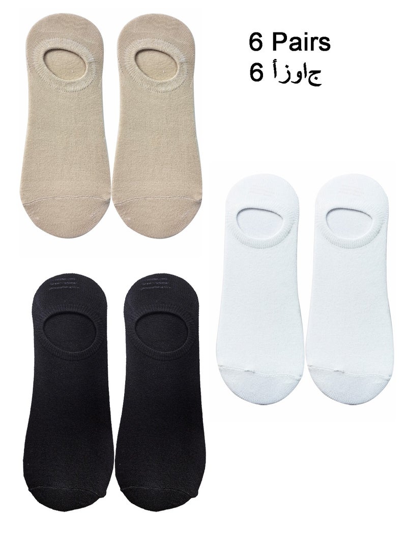 6Pairs Unisex No Show Socks Low Cut Invisible Summer Non-Slip Liner Socks  - Image 2