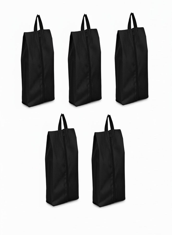 SWAZE Premium Shoe Bag for Travel | Shoe Pouch, Shoe Cover for Storage, Shoe Bags for Travelling, Shoe Organizer for Travel, Shoes Packing Pouch, Shoe Pouch for Storage & Washable Covers (BLACK 5 pcs) - Image 1