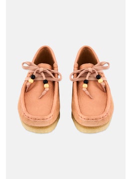 clarks Women Standard Wallabee Lace Up Shoes, Peach  - Image 4