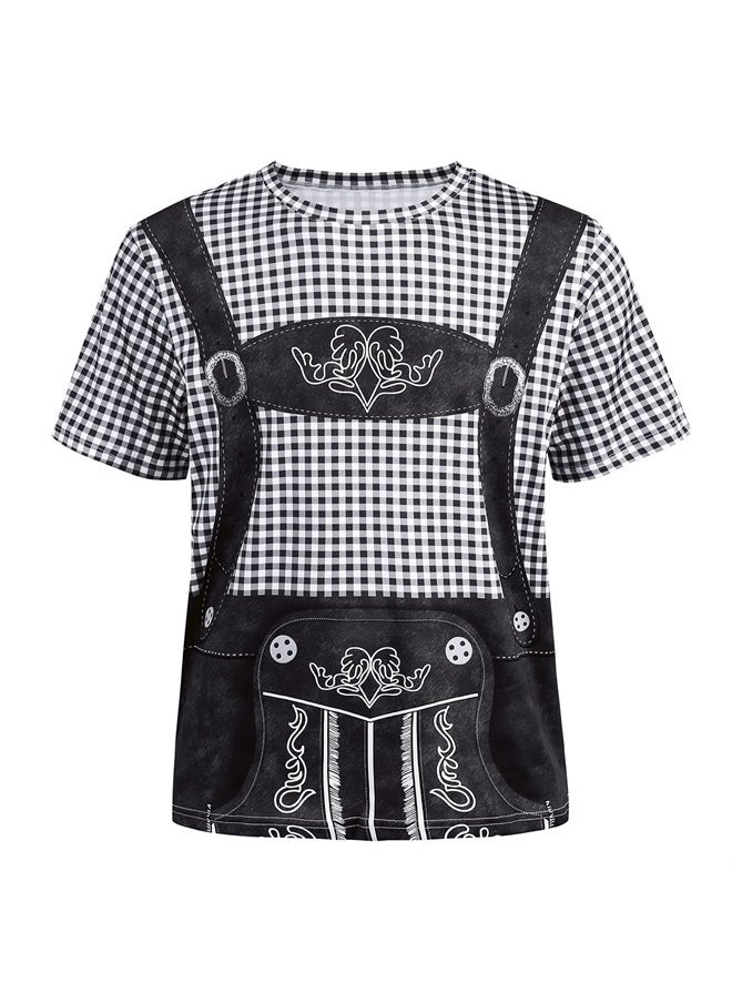 GRAJTCIN - Men's Bavarian Oktoberfest Costume Short Sleeve T-Shirt (Large,Black) - Image 1