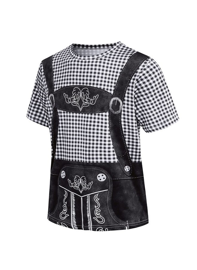 GRAJTCIN - Men's Bavarian Oktoberfest Costume Short Sleeve T-Shirt (Large,Black) - Image 1